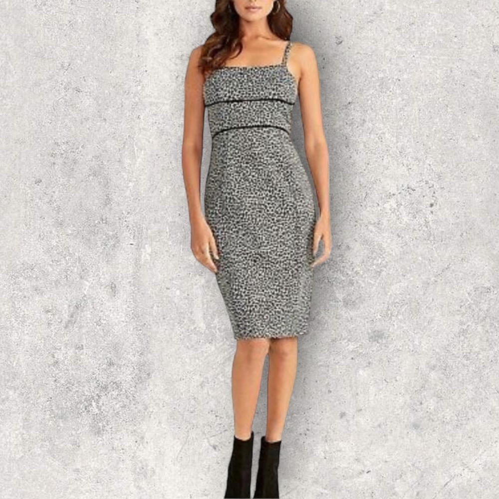 Rachel Rachel Roy Bodycon Square Neckline Printed Size 8